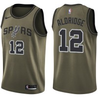 Nike San Antonio Spurs #12 LaMarcus Aldridge Green Salute to Service Youth NBA Swingman Jersey