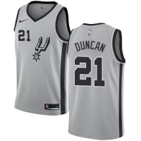 Nike San Antonio Spurs #21 Tim Duncan Silver Youth NBA Swingman Statement Edition Jersey