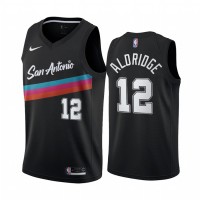 Nike San Antonio Spurs #12 LaMarcus Aldridge Black Youth NBA Swingman 2020-21 City Edition Jersey