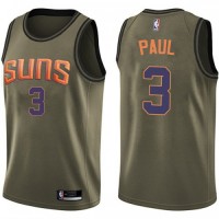 Nike Phoenix Suns #3 Chris Paul Green Youth NBA Swingman Salute to Service Jersey