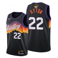 Nike Phoenix Suns #22 Deandre Ayton Youth 2021 NBA Finals Bound City Edition Jersey Black