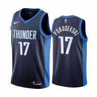 Oklahoma City Oklahoma City Thunder #17 Aleksej Pokusevski Navy Youth NBA Swingman 2020-21 Earned Edition Jersey