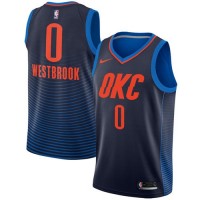 Nike Oklahoma City Thunder #0 Russell Westbrook Navy Blue Youth NBA Swingman Statement Edition Jersey