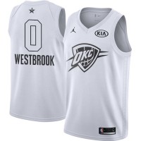 Nike Oklahoma City Thunder #0 Russell Westbrook White Youth NBA Jordan Swingman 2018 All-Star Game Jersey
