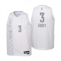 Oklahoma City Oklahoma City Thunder #3 Josh Giddey Youth Nike White 2021/22 Swingman Jersey - City Edition