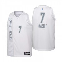 Oklahoma City Oklahoma City Thunder #7 Darius Bazley Youth Nike White 2021/22 Swingman Jersey - City Edition