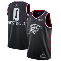 Nike Oklahoma City Thunder #0 Russell Westbrook Black Youth NBA Jordan Swingman 2019 All-Star Game Jersey