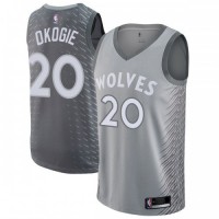 Nike Minnesota Timberwolves #20 Josh Okogie Silver Youth NBA Swingman City Edition Jersey