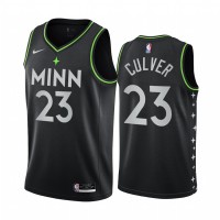 Nike Minnesota Timberwolves #23 Jarrett Culver Black Youth NBA Swingman 2020-21 City Edition Jersey