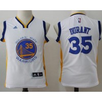 Golden State Warriors #35 Kevin Durant White Stitched Youth NBA Jersey