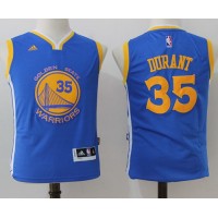 Golden State Warriors #35 Kevin Durant Blue Stitched Youth NBA Jersey