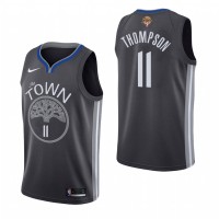 Nike Golden State Warriors #11 Klay Thompson Black Youth 2022 NBA Finals Statement Edition Jersey