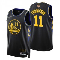 Golden State Golden State Warriors #11 Klay Thompson Youth Nike Black Swingman 2022 NBA Finals City Edition Jersey