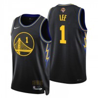 Golden State Golden State Warriors #1 Damion Lee Youth Nike Black Swingman 2022 NBA Finals City Edition Jersey