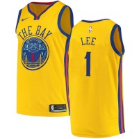 Nike Golden State Warriors #1 Damion Lee Gold Youth NBA Swingman City Edition Jersey