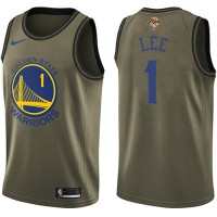 Nike Golden State Warriors #1 Damion Lee Green Salute to Service Youth 2022 NBA Finals Swingman Jersey