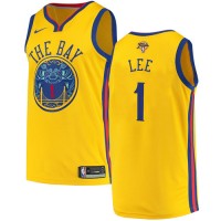 Nike Golden State Warriors #1 Damion Lee Gold Youth 2022 NBA Finals Swingman City Edition Jersey