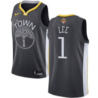 Nike Golden State Warriors #1 Damion Lee Black Youth 2022 NBA Finals Swingman Statement Edition Jersey