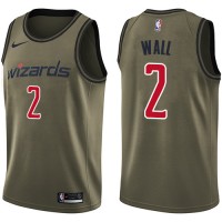 Nike Washington Wizards #2 John Wall Green Salute to Service Youth NBA Swingman Jersey