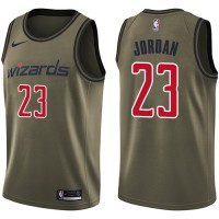 Nike Washington Wizards #23 Michael Jordan Green Salute to Service Youth NBA Swingman Jersey
