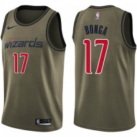 Nike Washington Wizards #17 Isaac Bonga Green Salute to Service Youth NBA Swingman Jersey
