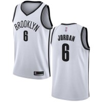 NikeBrooklyn Nets #6 DeAndre Jordan White NBA Swingman Association Edition Jersey