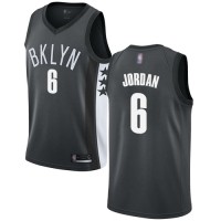 NikeBrooklyn Nets #6 DeAndre Jordan Gray NBA Swingman Statement Edition Jersey