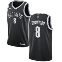 NikeBrooklyn Nets #8 Spencer Dinwiddie Black NBA Swingman Icon Edition Jersey