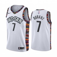 NikeBrooklyn Nets #7 Kevin Durant Men's 2019-20 White BED-STUY City Edition Stitched NBA Jersey