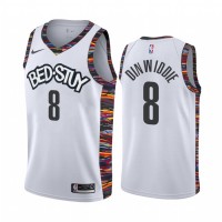 NikeBrooklyn Nets #8 Spencer Dinwiddie Men's 2019-20 White BED-STUY City Edition Stitched NBA Jersey
