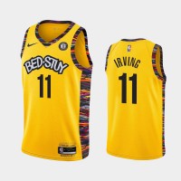 BrooklynBrooklyn Nets #11 Kyrie Irving Men's Nike Yellow 2019-20 City Edition NBA Jersey