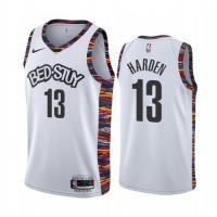 NikeBrooklyn Nets #13 James Harden Men's 2019-20 White BED-STUY City Edition Stitched NBA Jersey