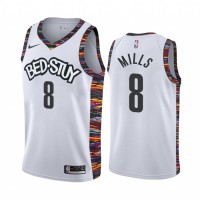 NikeBrooklyn Nets #8 Patty Mills Men's 2019-20 White BED-STUY City Edition Stitched NBA Jersey