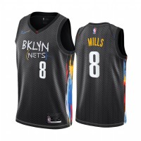 NikeBrooklyn Nets #8 Patty Mills Black NBA Swingman 2020-21 City Edition Jersey