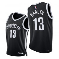 NikeBrooklyn Nets #13 James Harden Men's 2021-22 75th Diamond Anniversary NBA Jersey Black