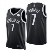 NikeBrooklyn Nets #7 Kevin Durant Black Men's 2021-22 NBA 75th Anniversary Diamond Swingman Jersey - Icon Edition