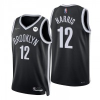 NikeBrooklyn Nets #12 Joe Harris Black Men's 2021-22 NBA 75th Anniversary Diamond Swingman Jersey - Icon Edition