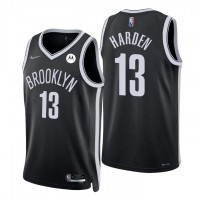 NikeBrooklyn Nets #13 James Harden Black Men's 2021-22 NBA 75th Anniversary Diamond Swingman Jersey - Icon Edition
