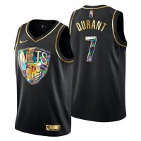 BrooklynBrooklyn Nets #7 Kevin Durant Men's Golden Edition Diamond Logo 2021/22 Swingman Jersey - Black