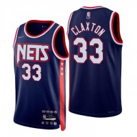 BrooklynBrooklyn Nets #33 Nicolas Claxton Men's Nike Navy 2021/22 Swingman NBA Jersey - City Edition