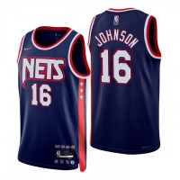 BrooklynBrooklyn Nets #16 James Johnson Men's Nike Navy 2021/22 Swingman NBA Jersey - City Edition