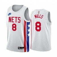 NikeBrooklyn Nets #8 Patty Mills White NBA 2022-23 Men's Classic Edition Jersey