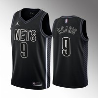 NikeBrooklyn Nets #9 Goran Dragic Men's Black NBA 2022-23 Statement Edition Jersey