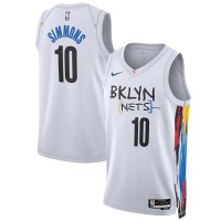 BrooklynBrooklyn Nets #10 Ben Simmons Unisex Nike White 2022-23 Swingman Jersey - City Edition