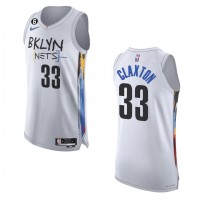BrooklynBrooklyn Nets #33 Nicolas Claxton Nike White 2022-23 Authentic Jersey - City Edition