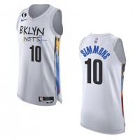BrooklynBrooklyn Nets #10 Ben Simmons Nike White 2022-23 Authentic Jersey - City Edition