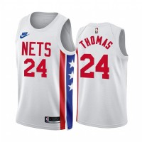 NikeBrooklyn Nets #24 Cam Thomas White NBA 2022-23 Men's Classic Edition Jersey