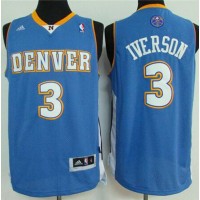 Denver Nuggets #3 Allen Iverson Light Blue Stitched NBA Jersey