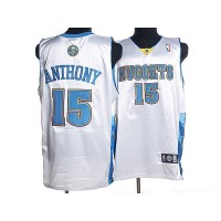 Denver Nuggets #15 Carmelo Anthony Stitched White NBA Jersey