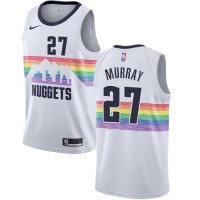 Nike Denver Nuggets #27 Jamal Murray White NBA Swingman City Edition 2018/19 Jersey